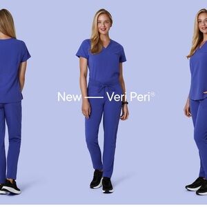 Mandala Very Peri Blue Purple Maternity Jogger Scrub Pants XL NWT